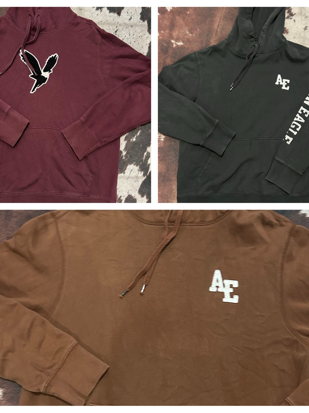 American Eagle Outfitters hoodie Sweatshirts - Maroon, Black, Brown